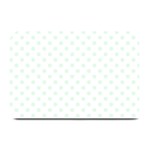 Polka Dots - Pale Green on White Plate Mat