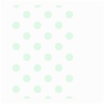Polka Dots - Pale Green on White Large Garden Flag (Two Sides)