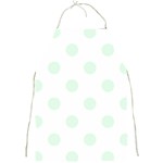 Polka Dots - Pale Green on White Full Print Apron