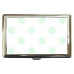Polka Dots - Pale Green on White Cigarette Money Case