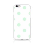 Polka Dots - Pastel Green on White Apple iPhone 6/6S Silicone Case (Transparent)
