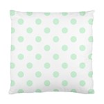 Polka Dots - Pastel Green on White Standard Cushion Case (One Side)