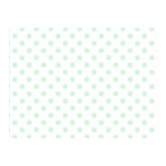 Polka Dots - Pastel Green on White Double Sided Flano Blanket (Mini)