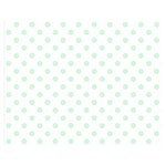 Polka Dots - Pastel Green on White Double Sided Flano Blanket (Medium)