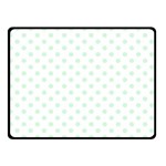 Polka Dots - Pastel Green on White Double Sided Fleece Blanket (Small) (Two Sides)