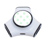 Polka Dots - Pastel Green on White Portable USB Hub (One Side)