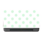 Polka Dots - Pastel Green on White Memory Card Reader with CF