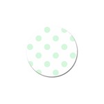 Polka Dots - Pastel Green on White Golf Ball Marker