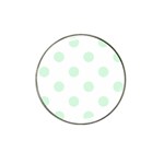 Polka Dots - Pastel Green on White Hat Clip Ball Marker (10 pack)