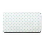 Polka Dots - Pastel Green on White Medium Bar Mat