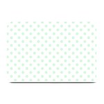 Polka Dots - Pastel Green on White Plate Mat
