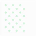Polka Dots - Pastel Green on White Small Garden Flag (Two Sides)