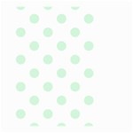 Polka Dots - Pastel Green on White Large Garden Flag (Two Sides)