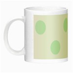 Polka Dots - Pastel Green on White Night Luminous Mug