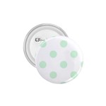 Polka Dots - Pastel Green on White 1.75  Button