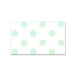 Polka Dots - Pastel Green on White Sticker Rectangular (10 pack)
