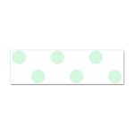 Polka Dots - Pastel Green on White Sticker Bumper (10 pack)