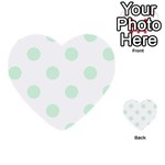 Polka Dots - Pastel Green on White Multi-purpose Cards (Heart)