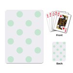 Polka Dots - Pastel Green on White Playing Cards Single Design
