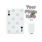 Polka Dots - Pastel Green on White Playing Cards 54 (Mini)