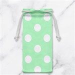 Polka Dots - White on Mint Green Jewelry Bag