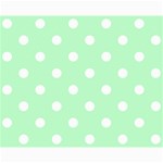 Polka Dots - White on Mint Green Collage 8  x 10 