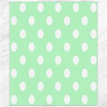 Polka Dots - White on Mint Green Canvas 8  x 10 