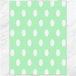 Polka Dots - White on Mint Green Canvas 12  x 16 