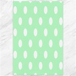 Polka Dots - White on Mint Green Canvas 12  x 18 