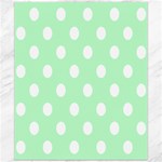 Polka Dots - White on Mint Green Canvas 20  x 24 