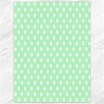 Polka Dots - White on Mint Green Canvas 36  x 48 