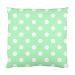Polka Dots - White on Mint Green Standard Cushion Case (One Side)