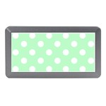 Polka Dots - White on Mint Green Memory Card Reader (Mini)