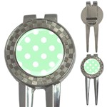 Polka Dots - White on Mint Green 3-in-1 Golf Divot