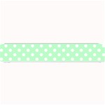 Polka Dots - White on Mint Green Small Bar Mat