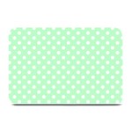 Polka Dots - White on Mint Green Plate Mat