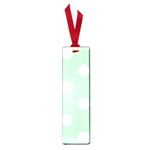 Polka Dots - White on Mint Green Small Book Mark