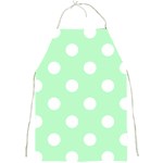 Polka Dots - White on Mint Green Full Print Apron