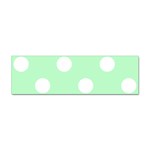 Polka Dots - White on Mint Green Sticker (Bumper)