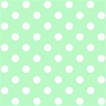 Polka Dots - White on Mint Green ScrapBook Page 8  x 8 