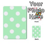 Polka Dots - White on Mint Green Multi-purpose Cards (Rectangle)