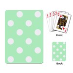 Polka Dots - White on Mint Green Playing Cards Single Design