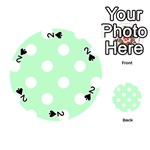 Polka Dots - White on Mint Green Playing Cards 54 (Round)