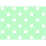Polka Dots - White on Mint Green Birthday Cake 3D Greeting Card (7x5)