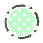Polka Dots - White on Mint Green Poker Chip Card Guard (10 pack)