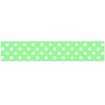 Polka Dots - White on Light Green Flano Scarf (Large)
