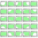 Polka Dots - White on Light Green 9mm Italian Charm (25 pack)