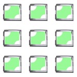 Polka Dots - White on Light Green Mega Link Italian Charm (9 pack)