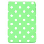 Polka Dots - White on Light Green Removable Flap Cover (L)
