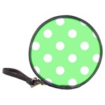 Polka Dots - White on Light Green Classic 20-CD Wallet